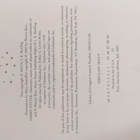 Harry Potter and the HalfBlood Prince Year 6 J.K. Rowling Vintage Hardcover Book - Picture 13 of 16